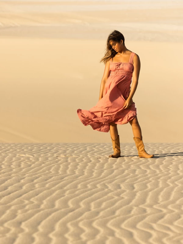 Roxy Womens Paradise Winds Midi Dress