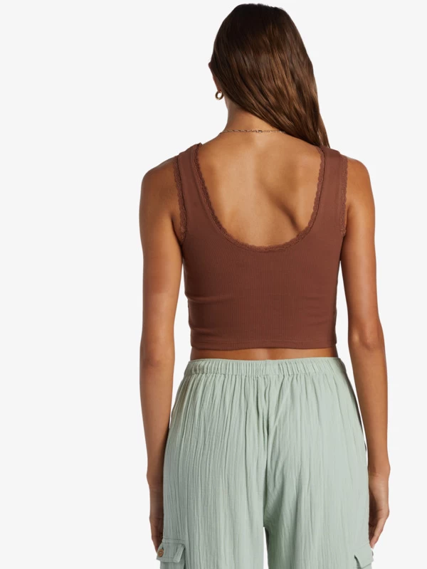 Womens ROXY Vintage Cropped Vest Top - Image 2