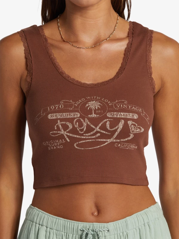 Womens ROXY Vintage Cropped Vest Top - Image 5