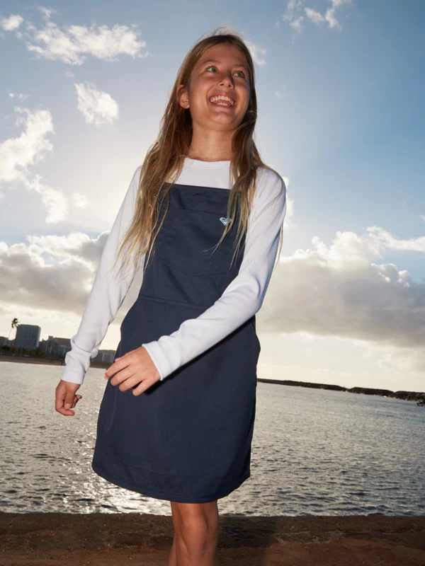 Roxy Girls 4-16 Sunset Waves Strappy Overalls Dress - Image 7