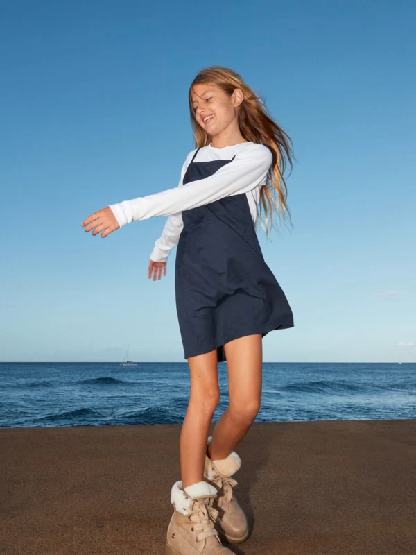 Roxy Girls 4-16 Sunset Waves Strappy Overalls Dress - Image 5