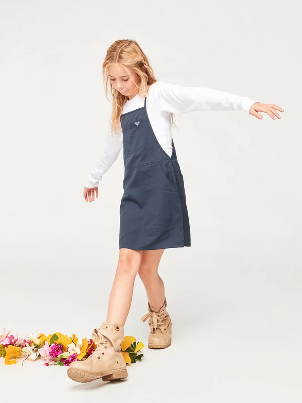 Roxy Girls 4-16 Sunset Waves Strappy Overalls Dress - Image 3