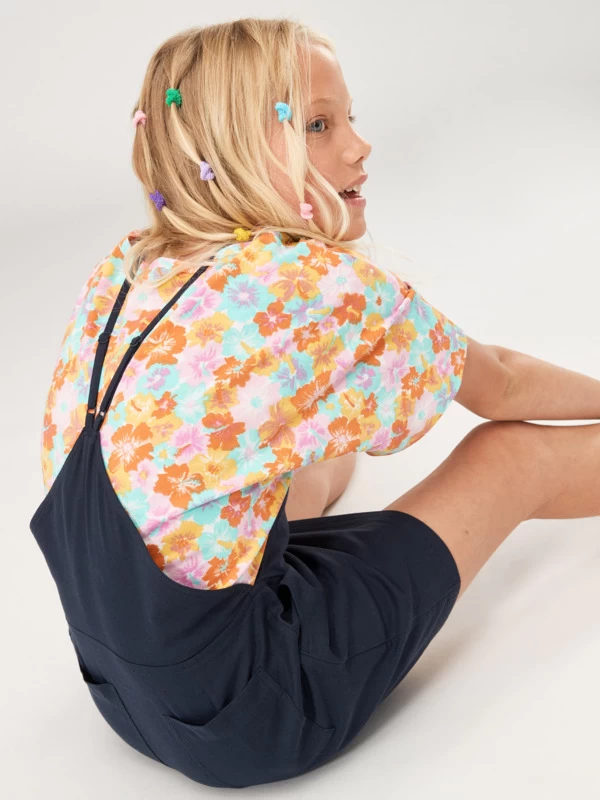 Roxy Girls 4-16 Sunset Waves Strappy Overalls Dress - Image 13