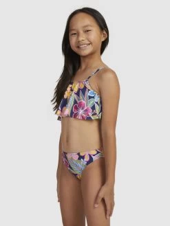 Roxy Girls 7-16 Paradise Trip Two Piece Flutter Bikini Set