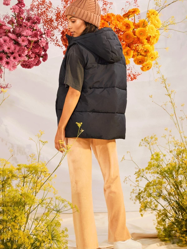 Roxy Womens Bright Side Longline Hooded Puffer Jacket - Image 3