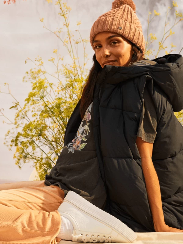 Roxy Womens Bright Side Longline Hooded Puffer Jacket - Image 4