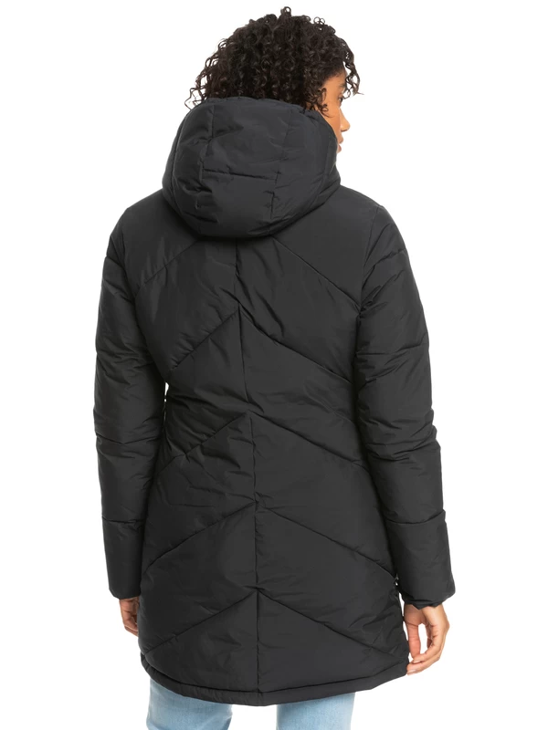 Roxy Womens Better Weather Longline Hooded Puffer Jacket - Image 2