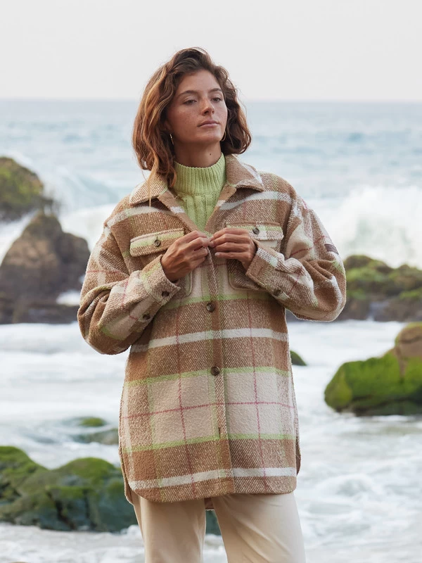 Roxy Womens Checking It Out Checkered Shacket - Image 13
