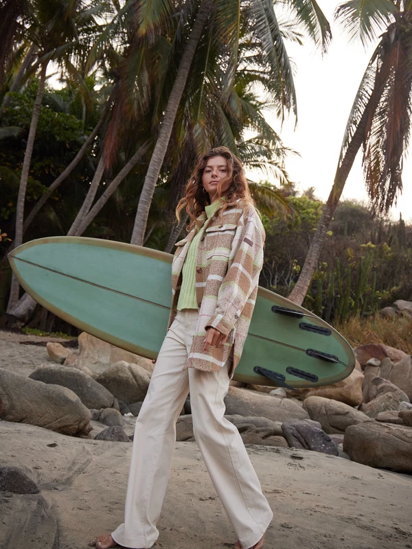 Roxy Womens Checking It Out Checkered Shacket - Image 8