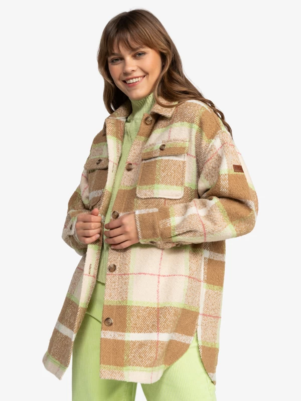 Roxy Womens Checking It Out Checkered Shacket - Image 5