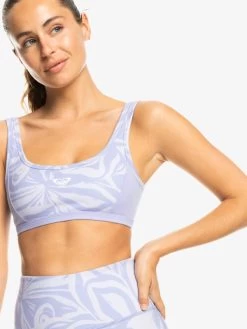 Roxy Womens Heart Into It Colorblock Low Impact Sports Bra