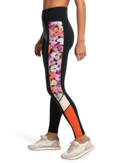 Roxy Womens Heart Into It Colorblock Technical Leggings