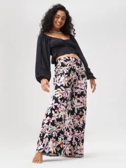 Roxy Womens Midnight Avenue Wide Leg Trousers