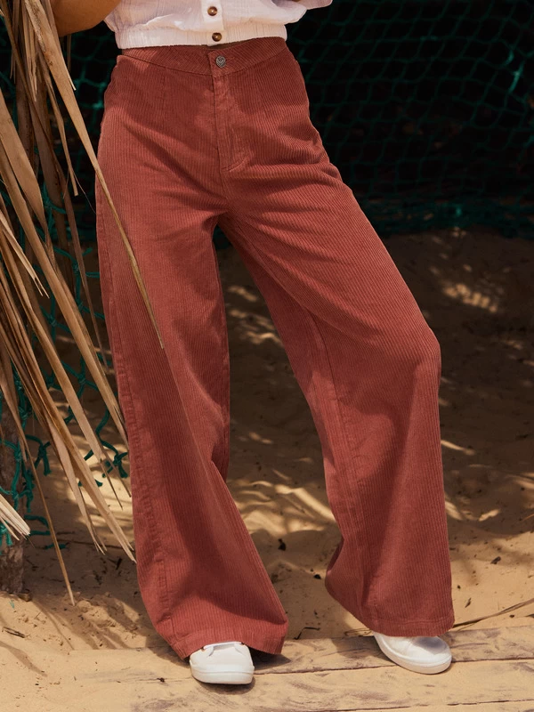 Roxy Womens Winter Around Wide Leg Corduroy Trousers - Image 12