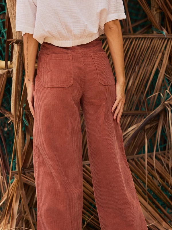 Roxy Womens Winter Around Wide Leg Corduroy Trousers - Image 11