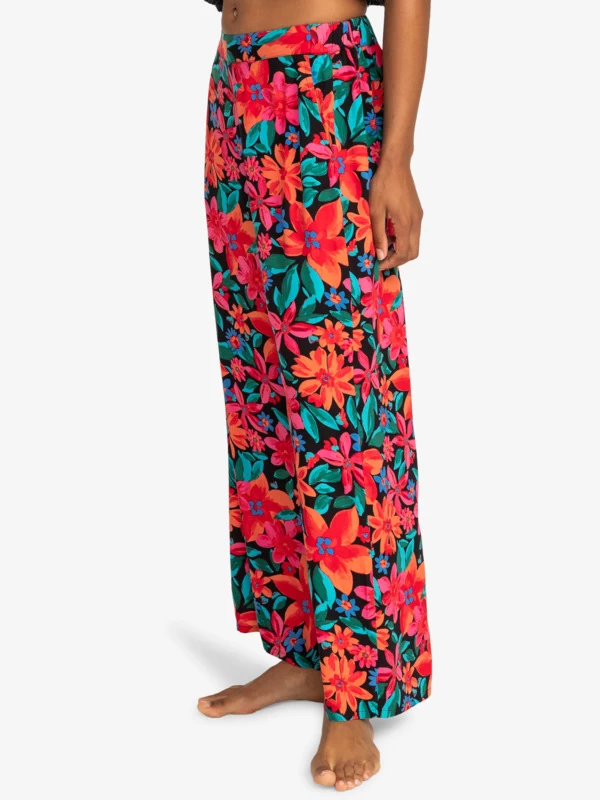 Roxy Womens Midnight Avenue Wide Leg Printed Trousers - Image 4