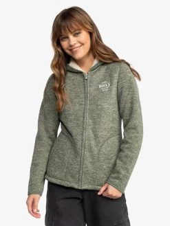 Roxy Womens Petal Fever Polar Fleece Zip-Up Hoodie