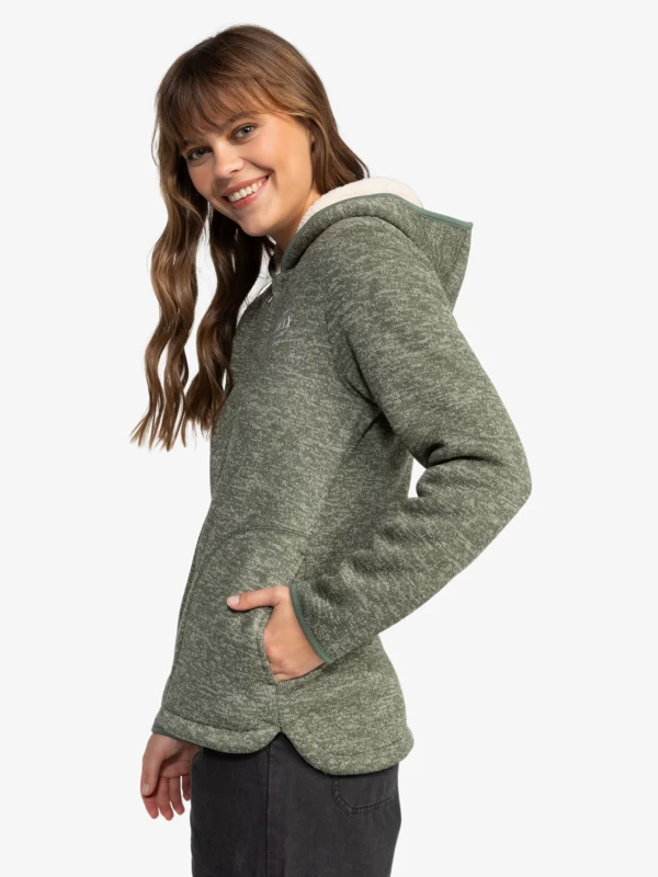 Roxy Womens Petal Fever Polar Fleece Zip-Up Hoodie - Image 3