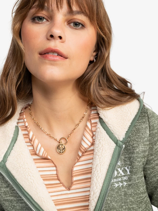 Roxy Womens Petal Fever Polar Fleece Zip-Up Hoodie - Image 2