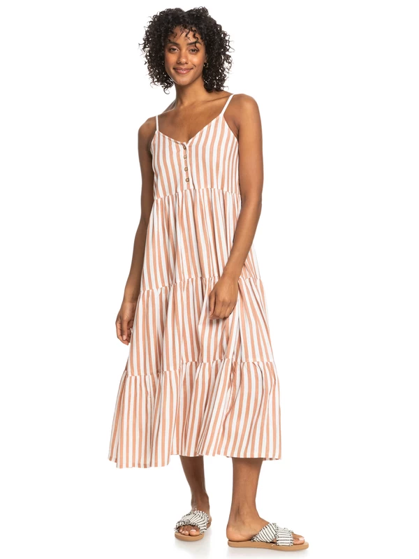 Roxy Womens Bleach Days Stripe Strappy Dress - Image 2
