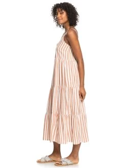 Roxy Womens Bleach Days Stripe Strappy Dress