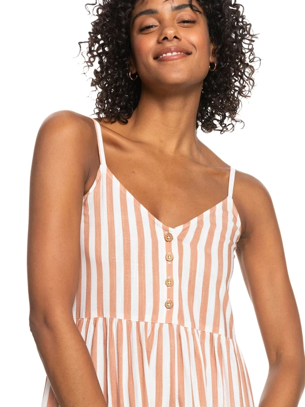 Roxy Womens Bleach Days Stripe Strappy Dress - Image 3