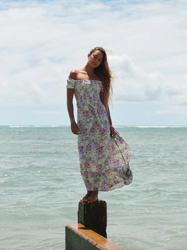 Roxy Womens Lounging Time Maxi Dress - Image 9