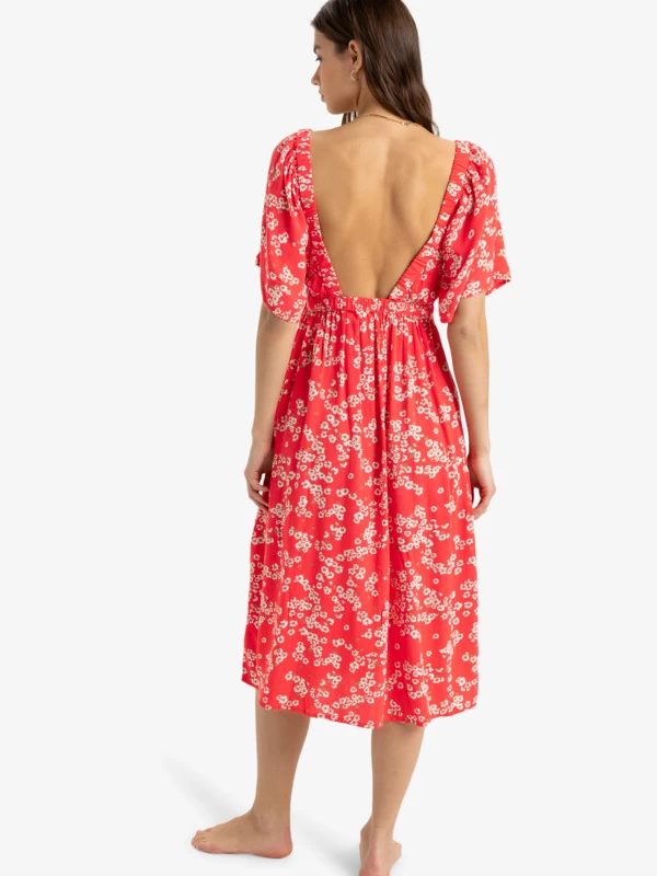 Roxy Womens Golden Dawn Midi Fit & Flare Dress - Image 11