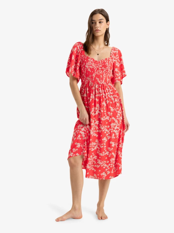 Roxy Womens Golden Dawn Midi Fit & Flare Dress - Image 10