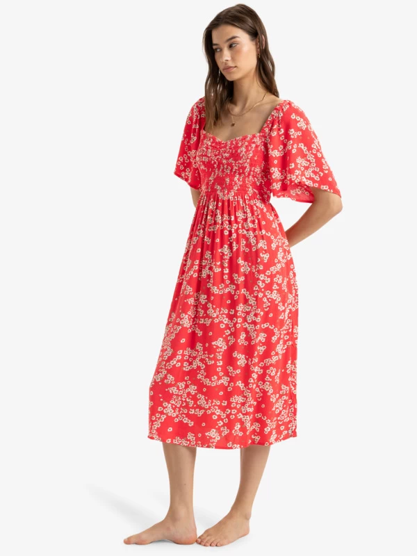 Roxy Womens Golden Dawn Midi Fit & Flare Dress - Image 9