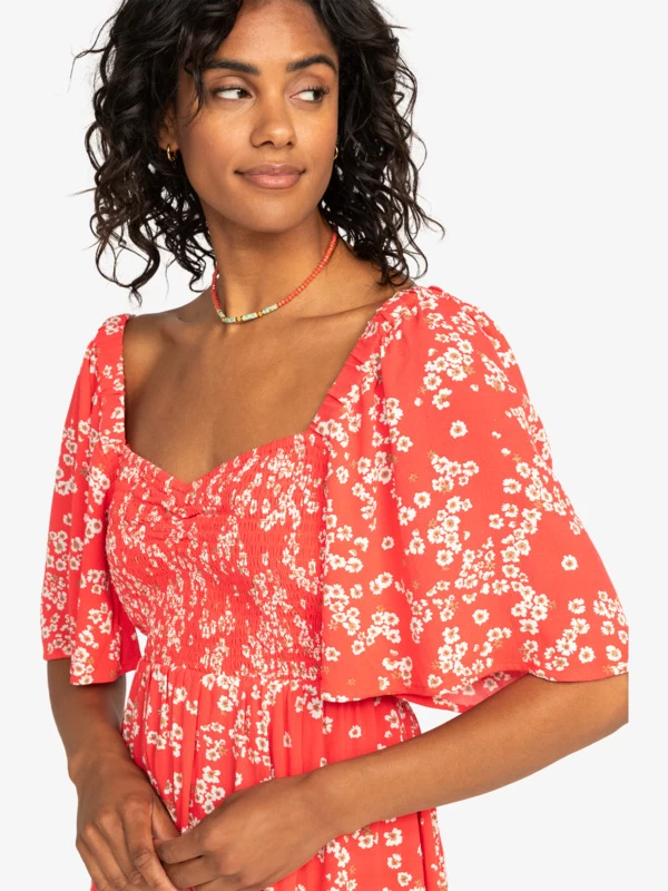 Roxy Womens Golden Dawn Midi Fit & Flare Dress - Image 7