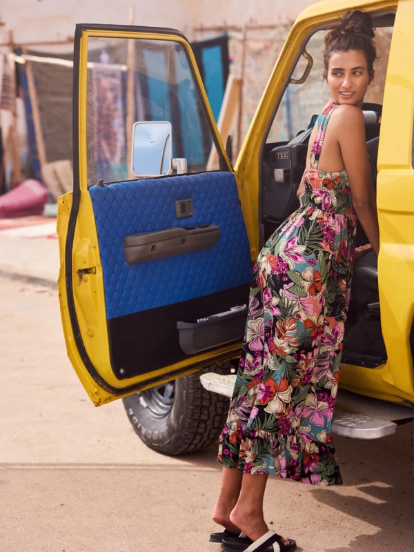 Roxy Womens Paradise Winds Tropical Midi Dress - Image 6