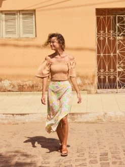 Roxy Womens Rocking Waves Midi Skirt