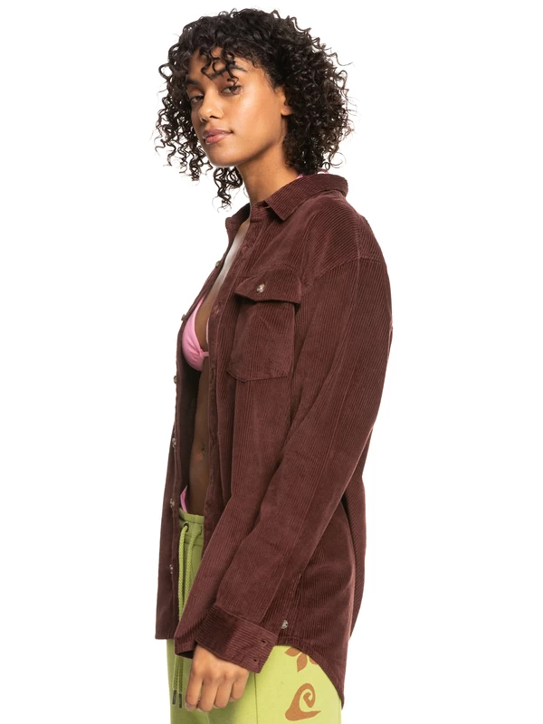 Roxy Womens Let It Go Corduroy Long Sleeve Shirt - Image 2