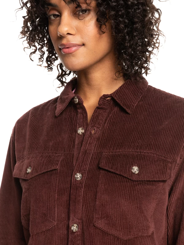 Roxy Womens Let It Go Corduroy Long Sleeve Shirt - Image 5
