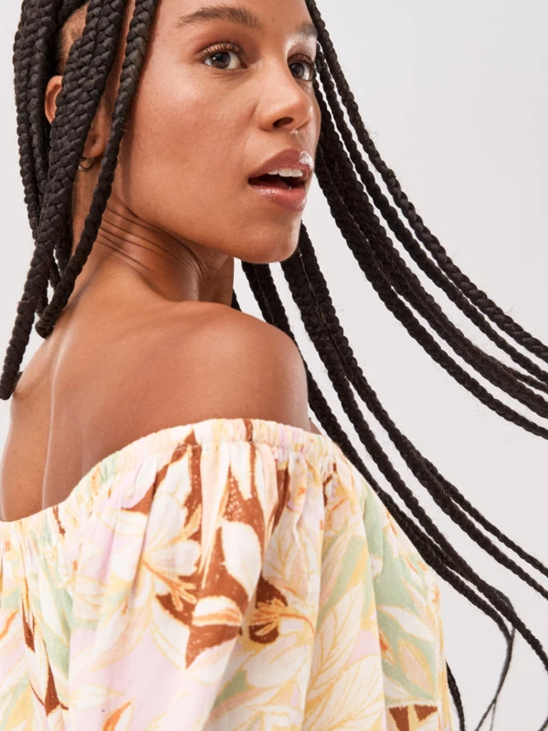 Roxy Womens Sunset Kiss Puff Sleeve Top - Image 7