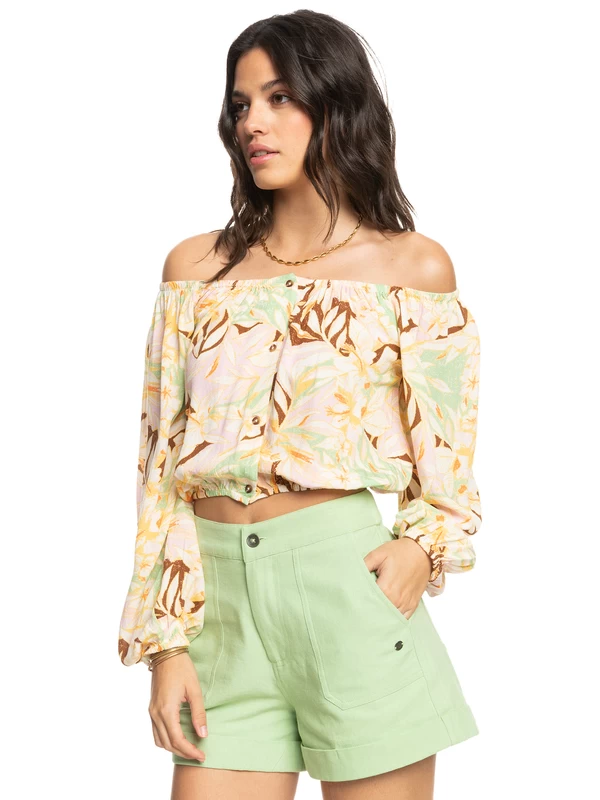 Roxy Womens Sunset Kiss Puff Sleeve Top - Image 9