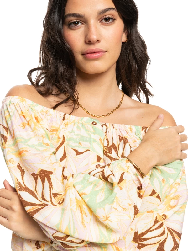 Roxy Womens Sunset Kiss Puff Sleeve Top - Image 6