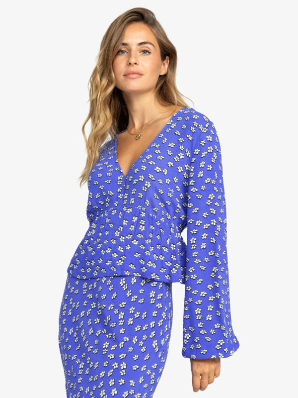 Roxy Womens Palm Desert Long Sleeves Blouse