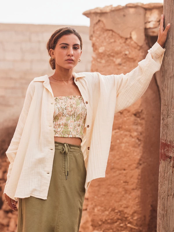 Roxy Womens Morning Time Long Sleeves Shirt - Image 3