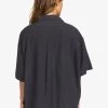 Roxy Womens Bisous Oversized Short Sleeves Shirt