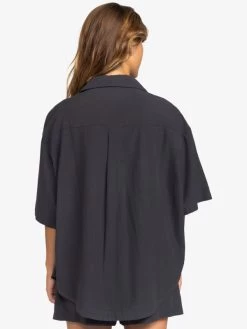 Roxy Womens Bisous Oversized Short Sleeves Shirt