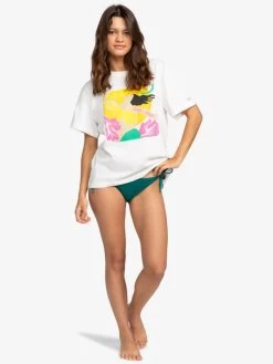 Roxy Womens Keep A Breast Day Oversized Boyfriend T-Shirt