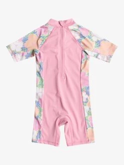 Roxy Girls 2-7 Tiny Flower Short Sleeve One-Piece Rash Vest