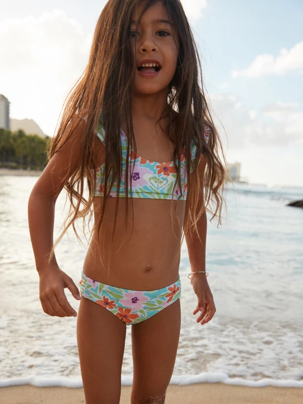 Roxy Girls 2-7 Hawaiian Spirit Bralette Two-Piece Bikini Set - Image 12