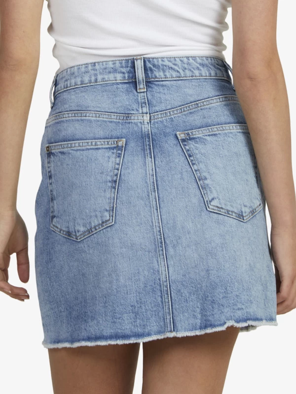 Roxy Womens Rain Beau Blue Mini Denim Skirt - Image 4