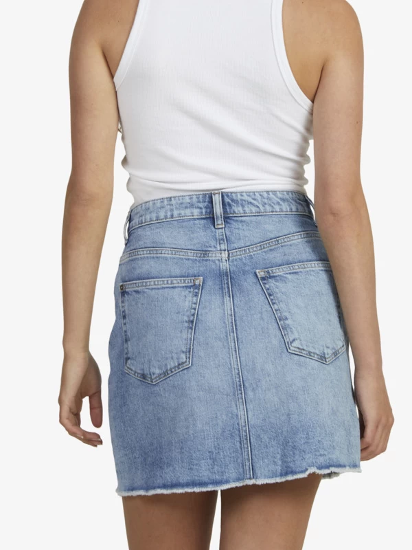 Roxy Womens Rain Beau Blue Mini Denim Skirt - Image 8