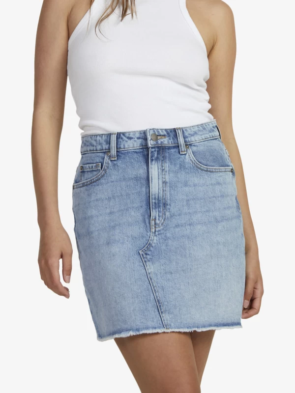 Roxy Womens Rain Beau Blue Mini Denim Skirt - Image 7