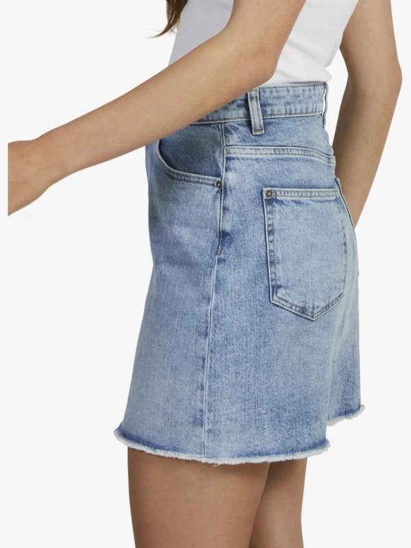 Roxy Womens Rain Beau Blue Mini Denim Skirt