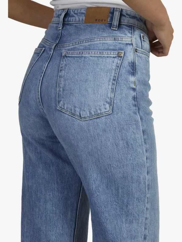 Roxy Womens Luna Beau Blue Stretch Denim Jeans - Image 2